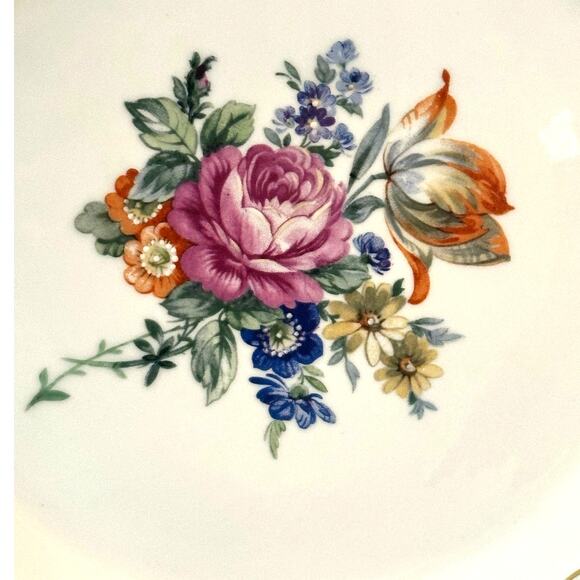 J L Menau Graf Von Henneberg Porzellan Hand Enameled Serving Charger Plate Dish - Picture 2 of 6